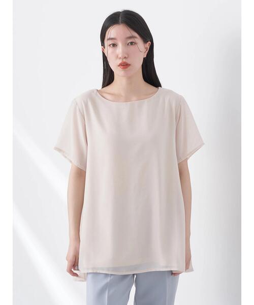 earth music&ecology（アースミュージックアンドエコロジー）の「シアードッキングAラインチュニック（チュニック・レディース・ピンク/ネイビー/アイボリー・FREE）」の9枚目の写真
