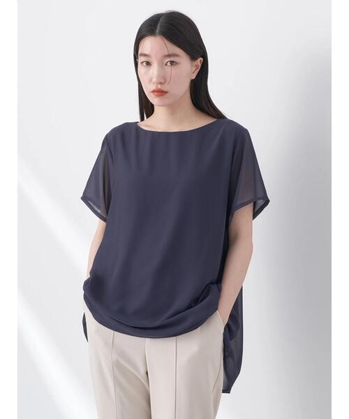 earth music&ecology（アースミュージックアンドエコロジー）の「シアードッキングAラインチュニック（チュニック・レディース・ピンク/ネイビー/アイボリー・FREE）」の13枚目の写真