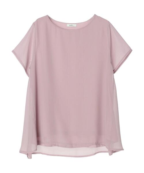 earth music&ecology（アースミュージックアンドエコロジー）の「シアードッキングAラインチュニック（チュニック・レディース・ピンク/ネイビー/アイボリー・FREE）」の21枚目の写真