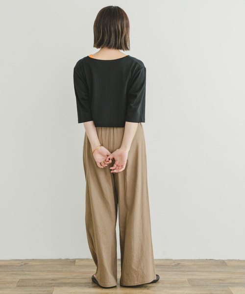 ITEMS URBANRESEARCH(アイテムズ アーバンリサーチ)の「リブショートカーディガン(Tシャツ/カットソー・レディース・ブルー/ブラック・FREE)」の7枚目の写真