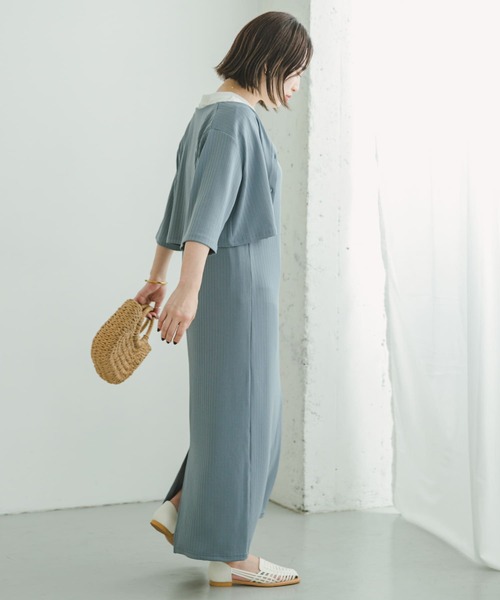 ITEMS URBANRESEARCH(アイテムズ アーバンリサーチ)の「リブショートカーディガン(Tシャツ/カットソー・レディース・ブルー/ブラック・FREE)」の14枚目の写真