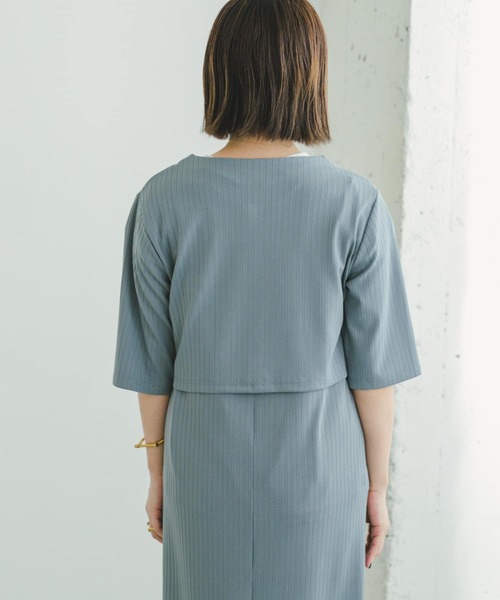 ITEMS URBANRESEARCH(アイテムズ アーバンリサーチ)の「リブショートカーディガン(Tシャツ/カットソー・レディース・ブルー/ブラック・FREE)」の17枚目の写真