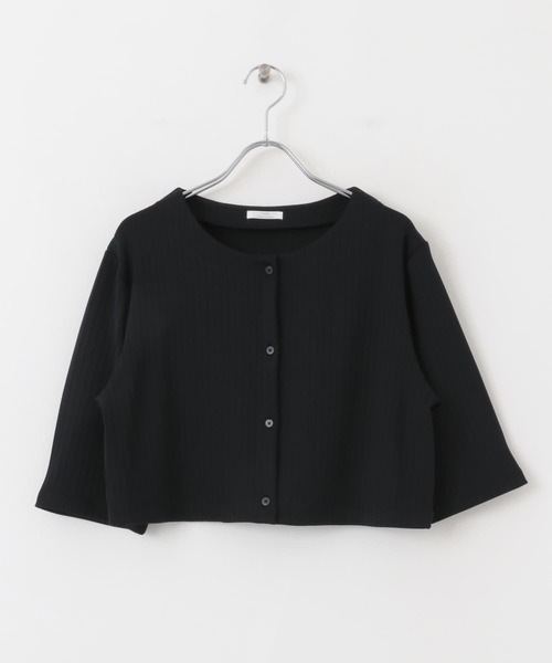 ITEMS URBANRESEARCH(アイテムズ アーバンリサーチ)の「リブショートカーディガン(Tシャツ/カットソー・レディース・ブルー/ブラック・FREE)」の20枚目の写真