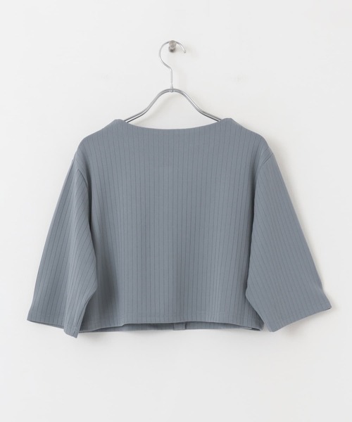 ITEMS URBANRESEARCH(アイテムズ アーバンリサーチ)の「リブショートカーディガン(Tシャツ/カットソー・レディース・ブルー/ブラック・FREE)」の22枚目の写真