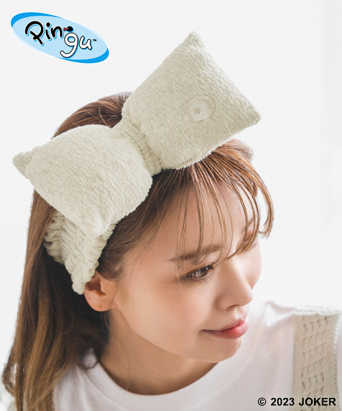 ROPE' PICNIC（ロペピクニック）の「【Pingu × ROPE' PICNIC】パイルもこもこリボンヘアターバン（ヘアバンド・レディース・キナリ/ブルー系その他4・FREE）」の2枚目の写真