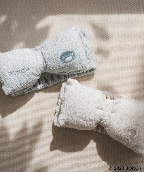 ROPE' PICNIC（ロペピクニック）の「【Pingu × ROPE' PICNIC】パイルもこもこリボンヘアターバン（ヘアバンド・レディース・キナリ/ブルー系その他4・FREE）」の5枚目の写真