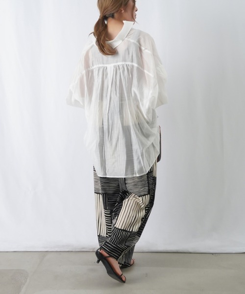 LUCA/LADY LUCK LUCA（ルカ/レディラックルカ）の「【セットアップ着用可】LC/LLL ランダムストライプ2タックイージーパンツ / ワイドパンツ（スラックス・レディース・ストライプ・FREE）」の13枚目の写真