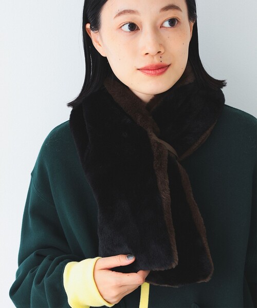 BEAMS BOY（ビームスボーイ）の「INFIELDER DESIGN × BEAMS BOY / 別注 ファー マフラー（マフラー・レディース・ブラック/その他4・ONE SIZE）」の4枚目の写真