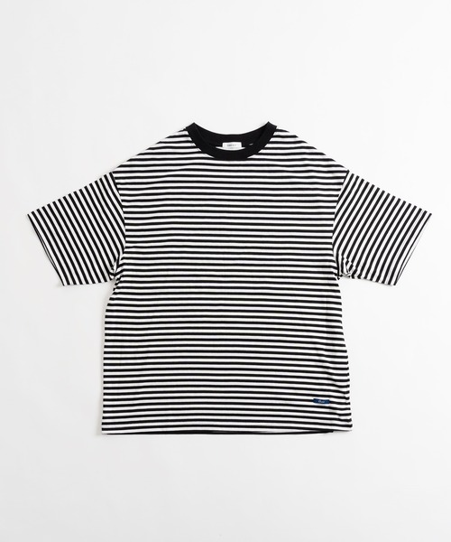 ONCILY（オンシェリー）の「LOOSE BORDER T-SHIRT / ルーズボーダーTシャツ（Tシャツ/カットソー・メンズ・ブラック/ブルー/グリーン・LARGE/SMALL/MEDIUM）」の19枚目の写真