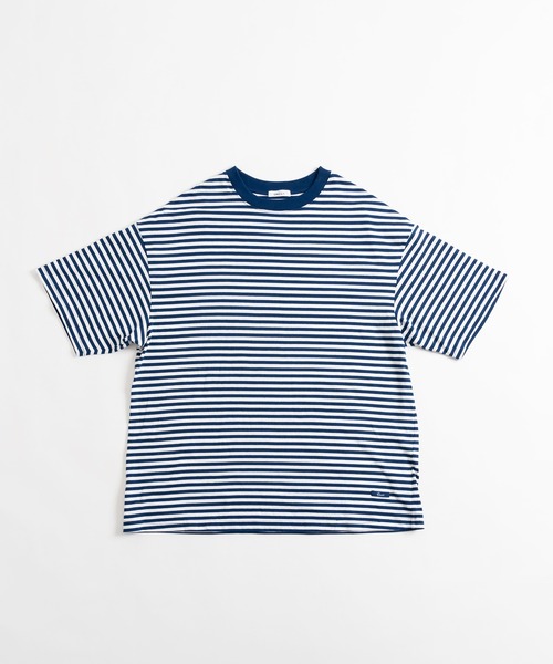 ONCILY（オンシェリー）の「LOOSE BORDER T-SHIRT / ルーズボーダーTシャツ（Tシャツ/カットソー・メンズ・ブラック/ブルー/グリーン・LARGE/SMALL/MEDIUM）」の11枚目の写真