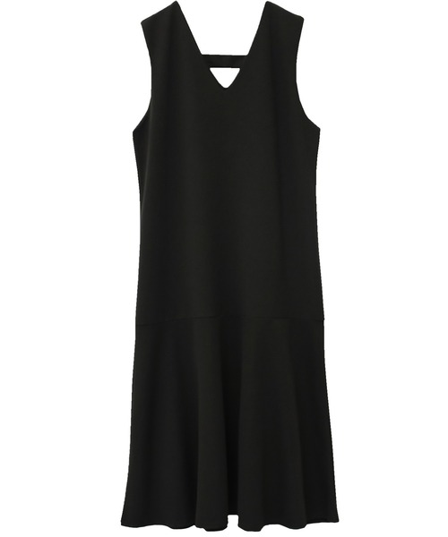 Social GIRL(ソーシャルガール)の「Vネック フレアワンピース ロングワンピース(ワンピース・レディース・ブラック/カーキ/モカ・L/M/S)」の4枚目の写真