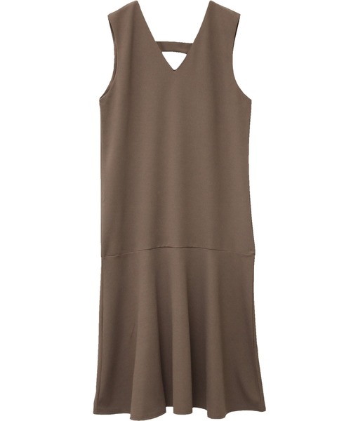 Social GIRL(ソーシャルガール)の「Vネック フレアワンピース ロングワンピース(ワンピース・レディース・ブラック/カーキ/モカ・L/M/S)」の15枚目の写真