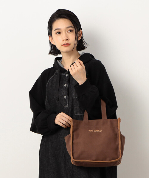 MONO COMME CA(モノコムサ)の「キャンバス ミニトート(トートバッグ・レディース・ブラウン/ブラック/カーキ/グレー・FREE)」の11枚目の写真