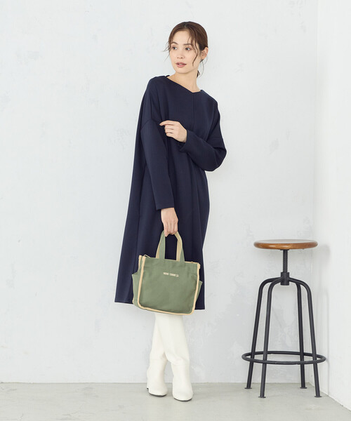 MONO COMME CA(モノコムサ)の「キャンバス ミニトート(トートバッグ・レディース・ブラウン/ブラック/カーキ/グレー・FREE)」の18枚目の写真