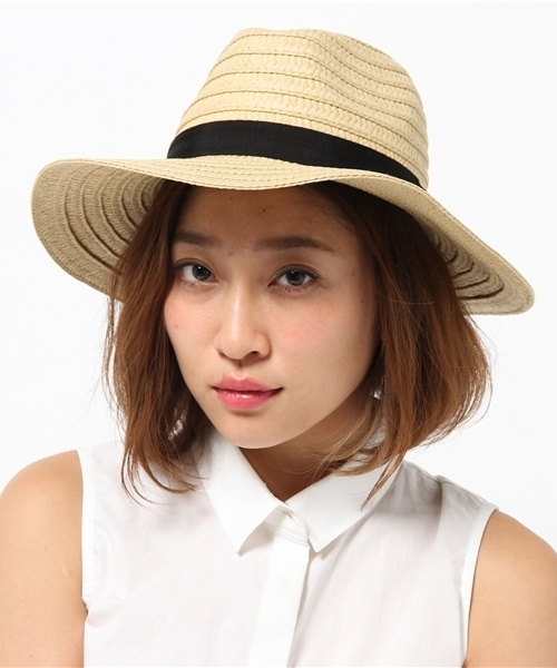 DISCOAT（ディスコート）の「【Discoat】パナマ風HAT（ハット・レディース・アイボリー/ベージュ・ﾌﾘ-）」の3枚目の写真