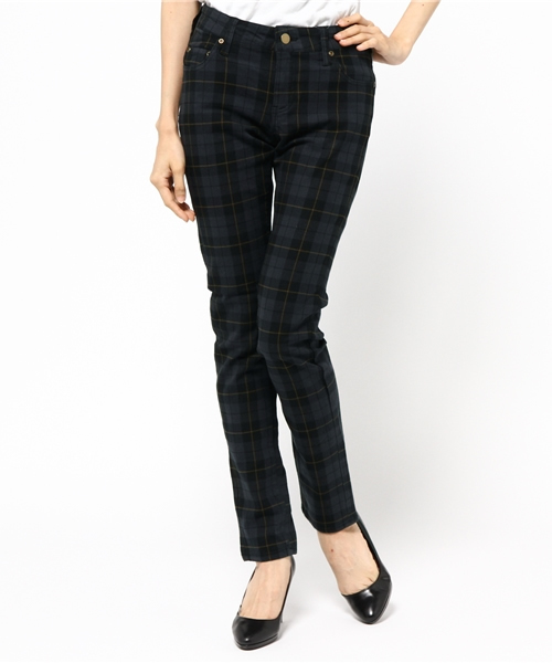 NATURAL BEAUTY BASIC(ナチュラルビューティーベーシック)の「【andGIRL 12月号掲載】【JJ 12月号掲載】チェックスキニーパンツ(その他パンツ・レディース・グリーン系その他/ホワイト系その他/ダークネイビー・LARGE/SMALL/MEDIUM/X-SMALL)」の3枚目の写真
