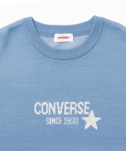 CONVERSE（コンバース）の「CONVERSE コンバース ジャガードニットプルオーバー（ニット/セーター・レディース・ブルー/チャコール・M/L）」の5枚目の写真