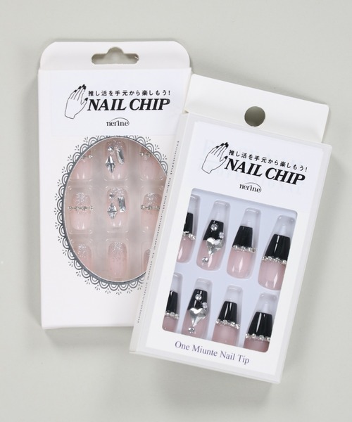 SPINNS（スピンズ）の「【nerine / ネリネ】ラインストーンネイルチップ（ネイルシール/ネイルチップ・レディース・シルバー/ブラック・ONESIZE）」の3枚目の写真