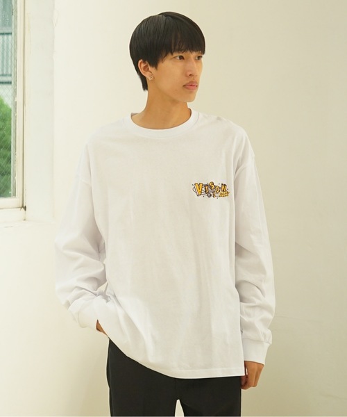 VISION STREET WEAR(ヴィジョンストリートウェア)の「【VISION STREET WEAR/ビジョンストリートウェア】 バックプリント&刺繍 マルチイラスト ロンT 恐竜(Tシャツ/カットソー・メンズ・ブラック/ライトグレー/ホワイト・MEDIUM/X-LARGE/LARGE)」の1枚目の写真