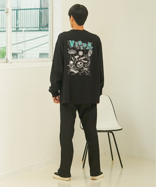 VISION STREET WEAR(ヴィジョンストリートウェア)の「【VISION STREET WEAR/ビジョンストリートウェア】 バックプリント&刺繍 マルチイラスト ロンT 恐竜(Tシャツ/カットソー・メンズ・ブラック/ライトグレー/ホワイト・MEDIUM/X-LARGE/LARGE)」の10枚目の写真