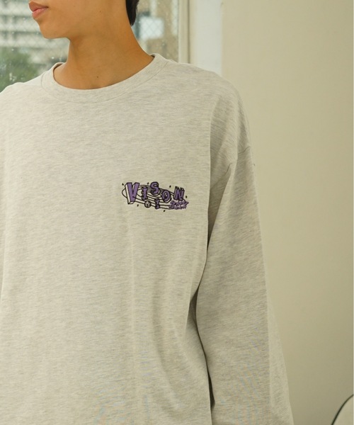 VISION STREET WEAR(ヴィジョンストリートウェア)の「【VISION STREET WEAR/ビジョンストリートウェア】 バックプリント&刺繍 マルチイラスト ロンT 恐竜(Tシャツ/カットソー・メンズ・ブラック/ライトグレー/ホワイト・MEDIUM/X-LARGE/LARGE)」の18枚目の写真