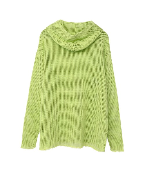 KAMIYA23aw 数回のみの着用　メッシュニット パーカー　KAMIYA セール】Mesh Hooded Long Sleeve T-shirt（スウェット