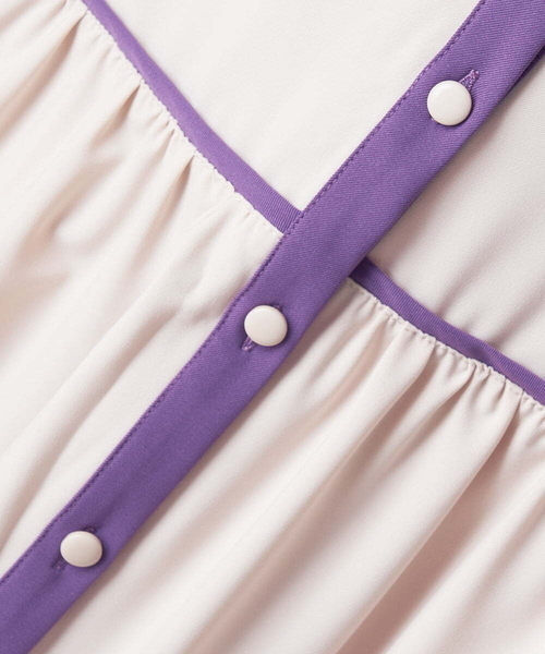 A de a.v.v（アードアー・ヴェ・ヴェ）の「バイカラーパイピングAラインワンピ（ワンピース・レディース・ブラック/ベージュ・36/38）」の16枚目の写真