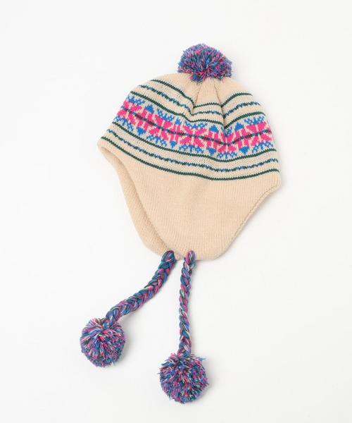 FOREVER 21(フォーエバー トゥエンティーワン)の「フェアアイルニットワッチ(ニットキャップ/ビーニー・レディース・ホワイト/ネイビー・FREE)」の1枚目の写真