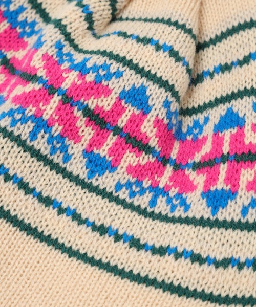 FOREVER 21(フォーエバー トゥエンティーワン)の「フェアアイルニットワッチ(ニットキャップ/ビーニー・レディース・ホワイト/ネイビー・FREE)」の6枚目の写真