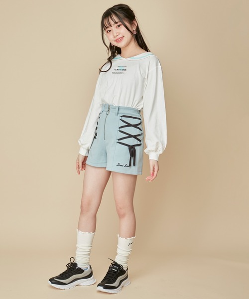 JENNI love（ジェニィラブ）の「【コットン100％】セーラーカラーロンT（Tシャツ/カットソー・キッズ・オフホワイト/サックスブルー/オレンジ・140cm/150cm/130cm/160cm）」の5枚目の写真