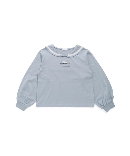 JENNI love（ジェニィラブ）の「【コットン100％】セーラーカラーロンT（Tシャツ/カットソー・キッズ・オフホワイト/サックスブルー/オレンジ・140cm/150cm/130cm/160cm）」の16枚目の写真