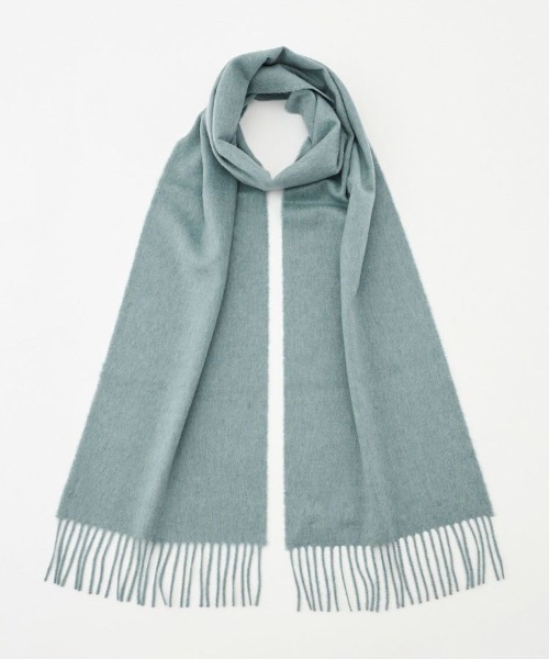 Johnstons of Elgin（ジョンストンズオブエルガン）の「【Johnstons of Elgin / ジョンストンズ オブ エルガン】小判タータンチェック/カシミヤプレーンストール（マフラー・レディース・ライトグレー/グレー/ベージュ/グリーン/ブラック/ホワイト系その他2/ホワイト系その他/ブラック系その他2/ネイビー/グレー系その他/ブラック×グリーン/チャコールグレー/ブルーグラス・00）」の13枚目の写真