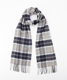 Johnstons of Elgin | 【Johnstons of Elgin / ジョンストンズ オブ エルガン】小判タータンチェック/カシミヤプレーンストール(マフラー)