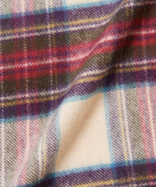 【Johnstons of Elgin / ジョンストンズ オブ エルガン】小判タータンチェック/カシミヤプレーンストール（マフラー）｜Johnstons of Elgin（ジョンストンズオブエルガン）