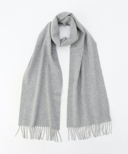 【Johnstons of Elgin / ジョンストンズ オブ エルガン】小判タータンチェック/カシミヤプレーンストール（マフラー）｜Johnstons of Elgin（ジョンストンズオブエルガン）