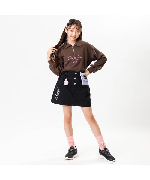 algy(アルジー)の「移動ポケット&チャーム付きスカパン(スカート・キッズ・ブラック/インディゴブルー/ブラウン・XX-SMALL/X-SMALL/MEDIUM/SMALL)」の20枚目の写真