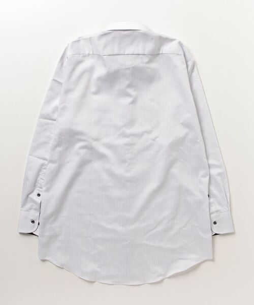 TOKYO SHIRTS（トウキョウシャツ）の「LENZING(TM)ECOVERO(TM)　形態安定ノーアイロン ワイド 長袖ビジネスワイシャツ（ビジネスシャツ・メンズ・グレー・首回り42cm-裄丈82cm/首回り43cm-裄丈82cm/首回り41cm-裄丈86cm/首回り42cm-裄丈86cm/首回り39cm-裄丈80cm/首回り39cm-裄丈84cm/首回り43cm-裄丈86cm/首回り41cm-裄丈82cm/首回り37cm-裄丈80cm/首回り37cm-裄丈84cm）」の6枚目の写真