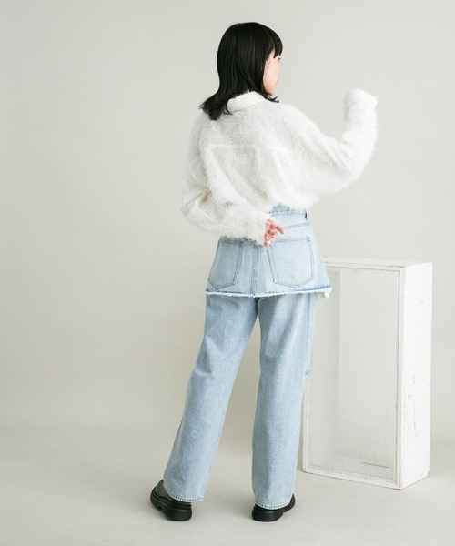 KBF(ケイビーエフ)の「フェザージャガードシャツ(シャツ/ブラウス・レディース・オフホワイト/ブラック・ONE)」の10枚目の写真