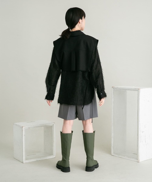 KBF(ケイビーエフ)の「フェザージャガードシャツ(シャツ/ブラウス・レディース・オフホワイト/ブラック・ONE)」の17枚目の写真
