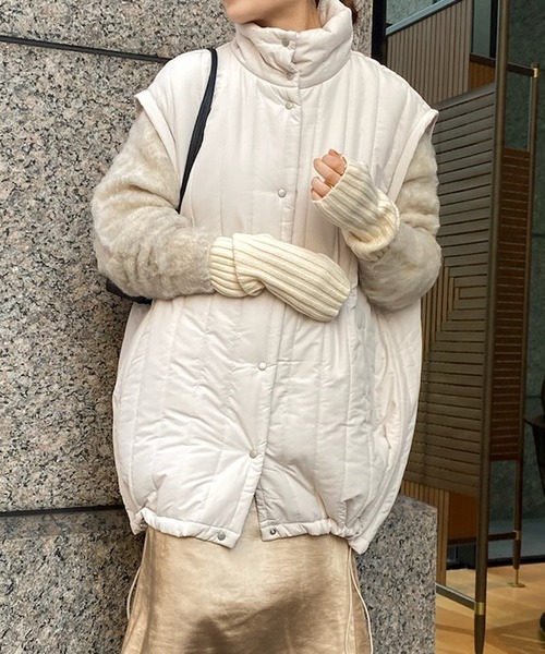 DouDou(ドゥドゥ)の「【WEB限定】アーム取り外し2WAYキルトコート(その他アウター・レディース・アイボリー/ブラック/カーキ・FREE)」の15枚目の写真