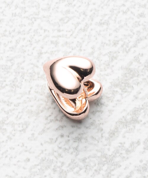 grove(グローブ)の「◆メタルハートワンタッチピアス(ピアス(両耳用)・レディース・ピンクゴールド/シルバー・00)」の4枚目の写真