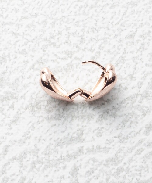 grove(グローブ)の「◆メタルハートワンタッチピアス(ピアス(両耳用)・レディース・ピンクゴールド/シルバー・00)」の6枚目の写真