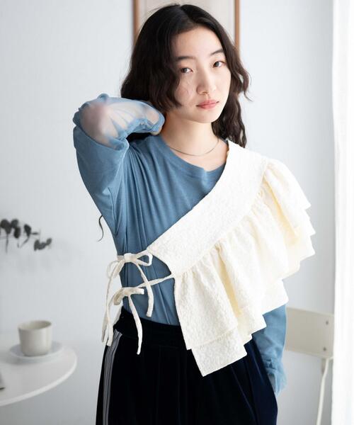 WEGO（ウィゴー）の「WEGO/【マルチウェイ】フラワージャガードキャミブラウス（キャミソール・レディース・オフホワイト/ブラック・FREE）」の10枚目の写真