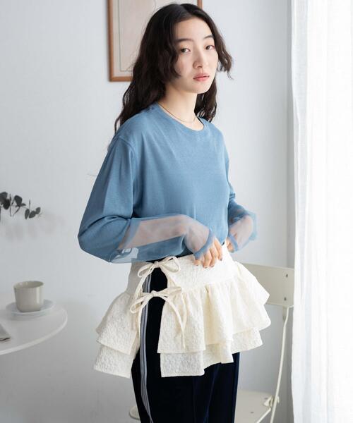 WEGO（ウィゴー）の「WEGO/【マルチウェイ】フラワージャガードキャミブラウス（キャミソール・レディース・オフホワイト/ブラック・FREE）」の12枚目の写真