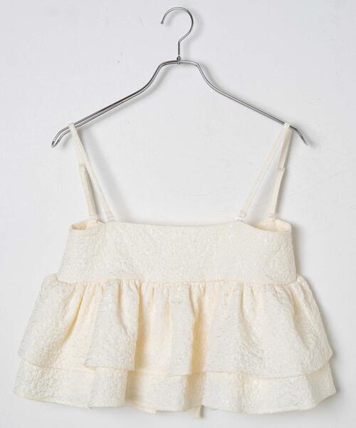 WEGO（ウィゴー）の「WEGO/【マルチウェイ】フラワージャガードキャミブラウス（キャミソール・レディース・オフホワイト/ブラック・FREE）」の17枚目の写真