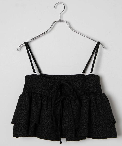 WEGO（ウィゴー）の「WEGO/【マルチウェイ】フラワージャガードキャミブラウス（キャミソール・レディース・オフホワイト/ブラック・FREE）」の19枚目の写真