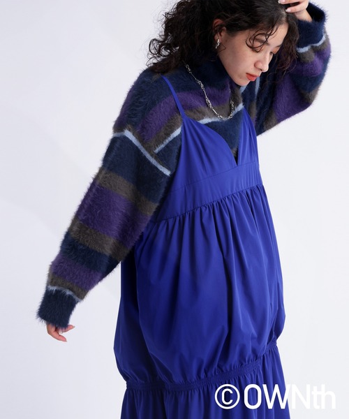 OWNth（オンス）の「シャギーボーダータートルネックニットトップス（ニット/セーター・レディース・パープル系その他/レッド系その他・FREE）」の17枚目の写真