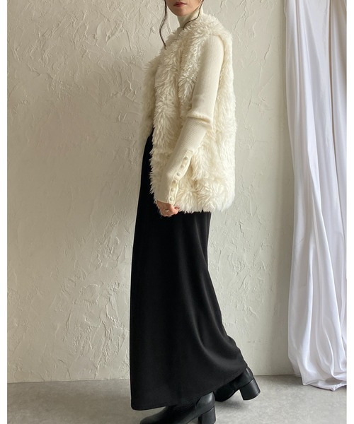 She's Closet(シーズクローゼット)の「前後2way無地ハイウエストタイトロングナロースカート(スカート・レディース・グリーン/ブラック/ブラウン・FREE)」の6枚目の写真