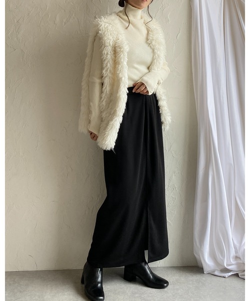 She's Closet(シーズクローゼット)の「前後2way無地ハイウエストタイトロングナロースカート(スカート・レディース・グリーン/ブラック/ブラウン・FREE)」の7枚目の写真