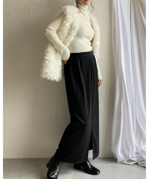 She's Closet(シーズクローゼット)の「前後2way無地ハイウエストタイトロングナロースカート(スカート・レディース・グリーン/ブラック/ブラウン・FREE)」の10枚目の写真